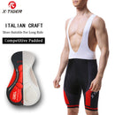 Pantalones cortos de Ciclismo X-TIGER Coolmax 5D Gel Pad a prueba de golpes MTB Road Bike Bibs Shorts Ropa Ciclismo pantalones cortos de bicicleta para hombres