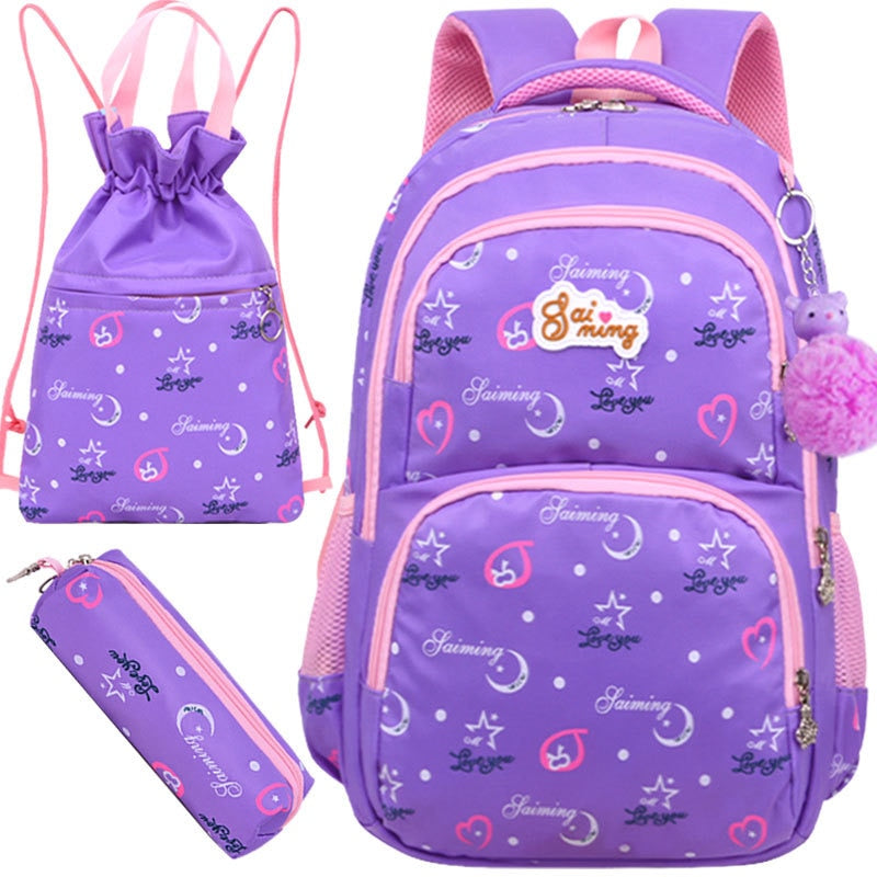 Children School Bags Girls Orthopedic Backpack Kids princess Backpacks set schoolbags Primary School backpack Kids mochilas