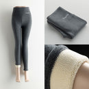 GCAROL Damen-Leggings aus dickem Fleece mit hoher Taille und Buchstaben, Stretch, Winter, nahtlos, Fitness, kann unter Null getragen werden
