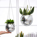 Retro Disco Ball Planter Basket Round Mirror Hanging Pot flower pot Wall Planter Pot Hangin Vase Desktop Decoration Balcony Vase