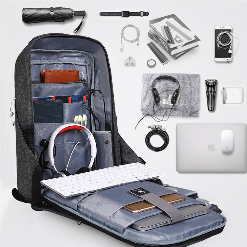 Tigernu, mochila antirrobo para ordenador portátil para hombre, mochilas USB para ordenador para mujer, mochila para hombre, mochila escolar, mochila para adolescentes, mochila para jóvenes
