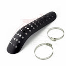 Black /Chrome Motorcycle Curved Exhaust Muffler Pipe Heat Shield Cover Guard Protector Universal for Honda Harley