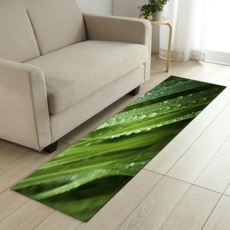 Kitchen Doormat 3D Green Grass Bamboo Print Floor Mat Hallway Living Room Balcony Bath Mat Non Slip Area Rugs Bathroom  Carpet