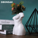 Cerámica Cuerpo Arte abstracto Florero Desnudo Hombre Mujer Escultura Florero Hobby Hombre Mujer Florero Máquina de plantación Decoración para el hogar