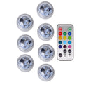 Battery Operated LED Underwater Lights Remote 13 Colors Submersible Light RGB Tea Lamp for Weeding Xmas Valentine&