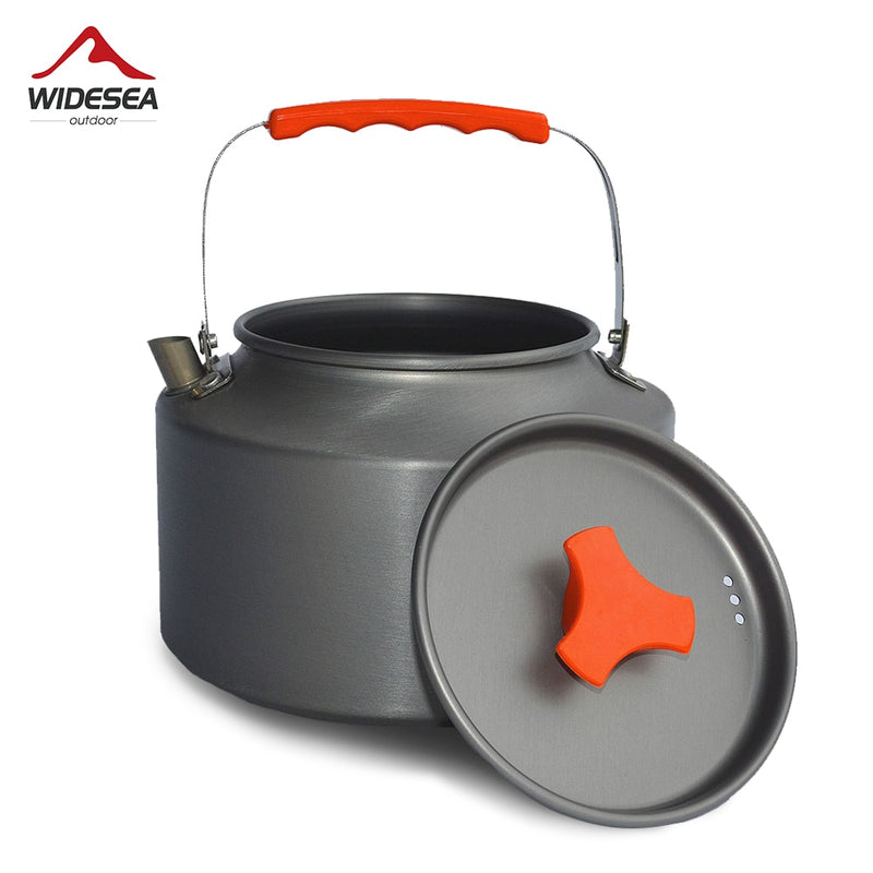 Widesea 1.1L 2L1.5L Camping Water Kettle Outdoor Coffee Kettle Tableware Picnic Set Supplies Equipment Utensils Tourism Cookware