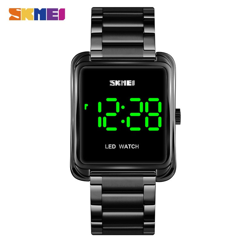 SKMEI LED Display Men Digital Wrist Watches 2020 Top Brand Luxury Stainless Steel Waterproof Male Clock Relogio Masculino 1505