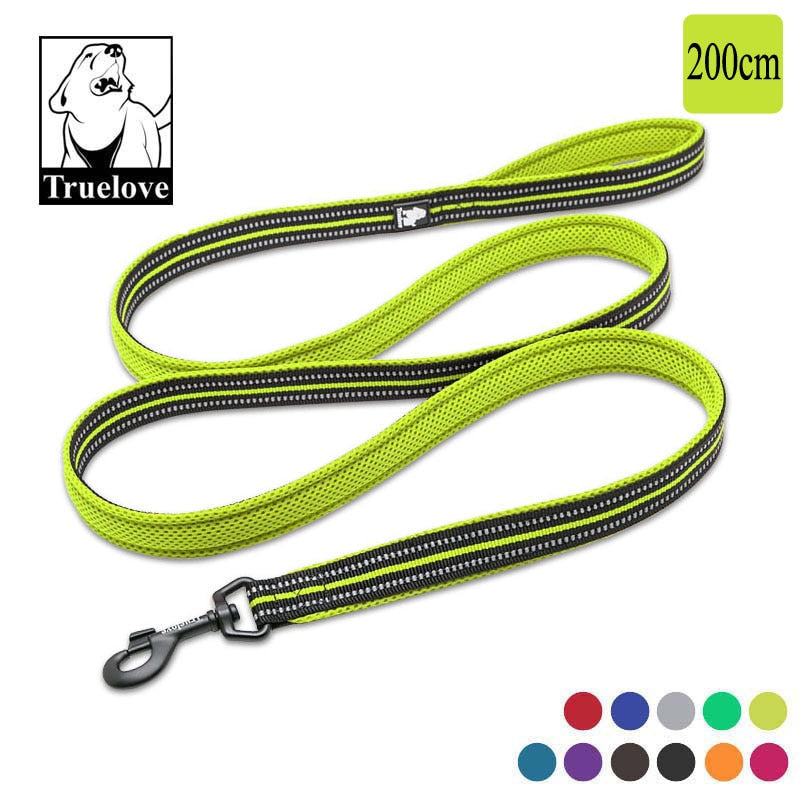 Truelove Soft mesh Nylon Dog Leash Double Trickness Running Reflective safe Walking Training Pet Dog Lead leash Stock 200cm hot