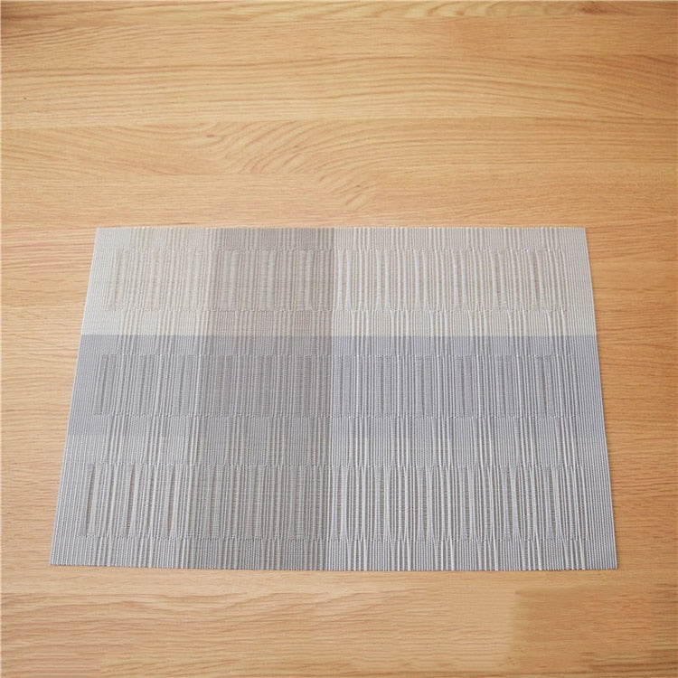 6Pcs PVC Bamboo Plastic Placemats for Dining Table Non Slip Table Place Mats  Cup Pad  Waterproof Kitchen Dinning Table Mats