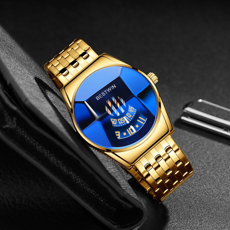 New Sport BESTWIN Mens Quartz Watches Hot Luxury Brand Watch For Men Silicone Wristwatch Waterproof Clock Relogio Masculino
