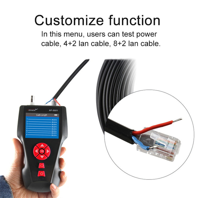 Original Noyafa NF-8601W Multipurpose Line Tracker POE/PING Measure Cable Length With 8pcs Remot Line network Tracker