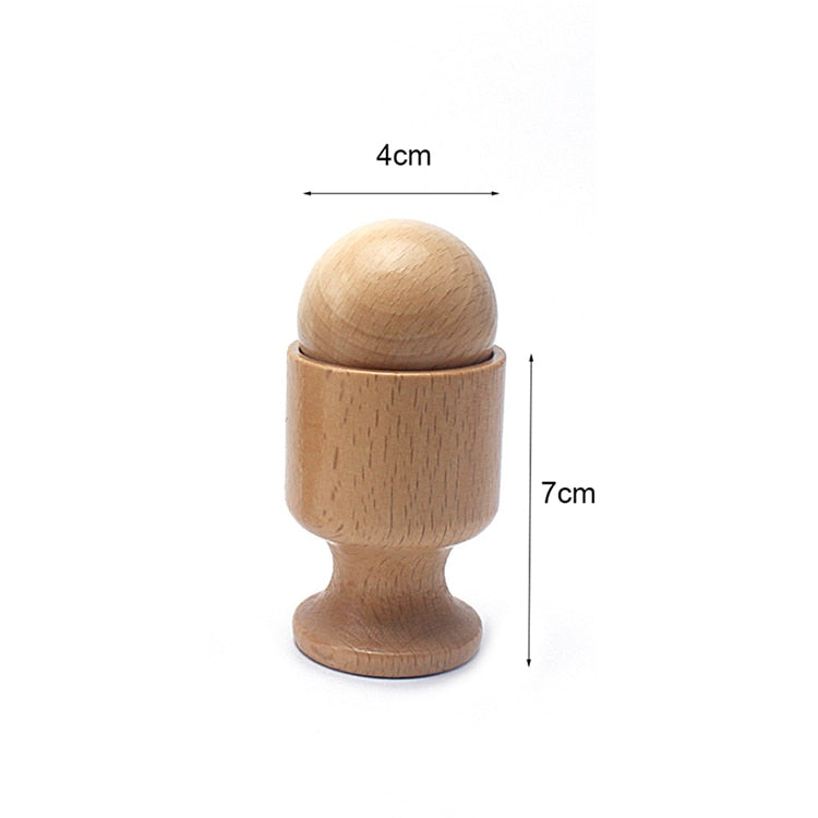 Montessori Newborn Infant Toys Wooden Object Fitting Exercise Hand Grasped Toy Egg Cup Cube Box Baby Bed Bell Rattle Vocal Gift