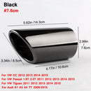 2Pcs/Set Chrome Plating Stainless Steel Car Exhaust Muffler Tip Pipes Covers for Audi A1 A3 A4 TT 2009-2015/VW Volkswagen PASSAT