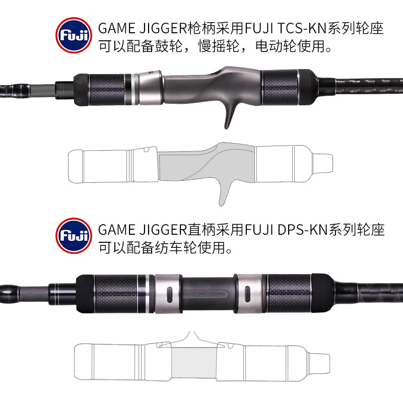 Japan Full Fuji Parts MADMOUSE Slow Jigging Rod 1.98M PE 3-6 Lure 150-400G 20kgs Spinning/Casting Boat Rod Ocean Angelrute