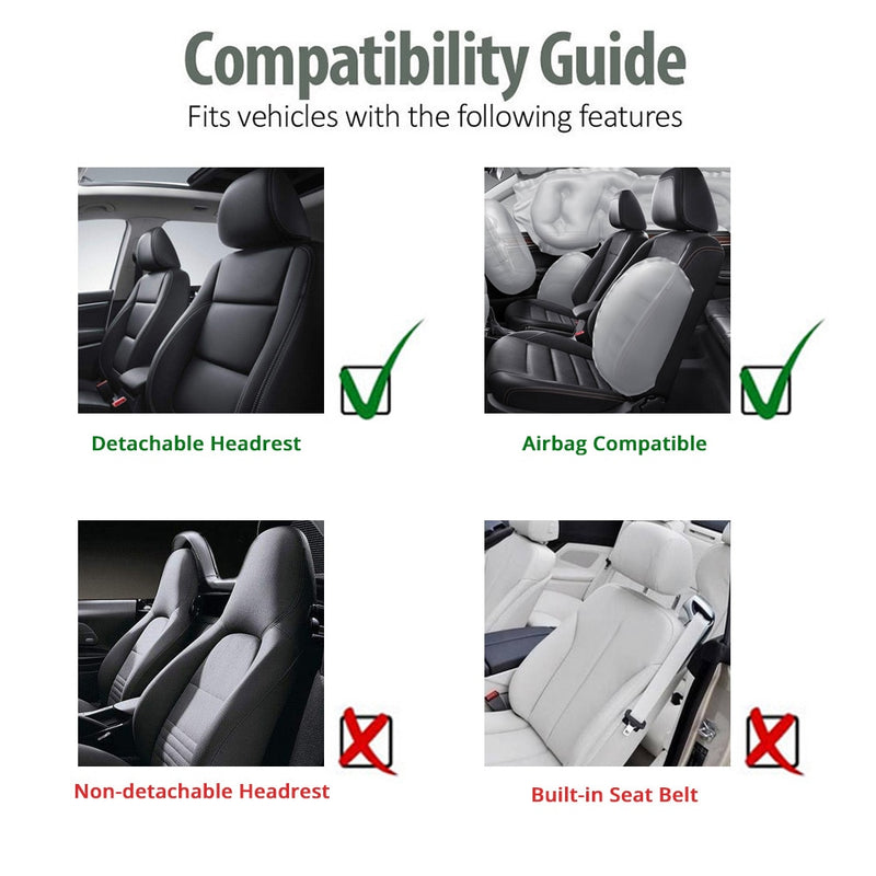 AUTOYOUTH Front Car Seat Covers Airbag Compatible Universal Fit Most Car SUV Car Accessories Car Seat Cover for Toyota 3 color