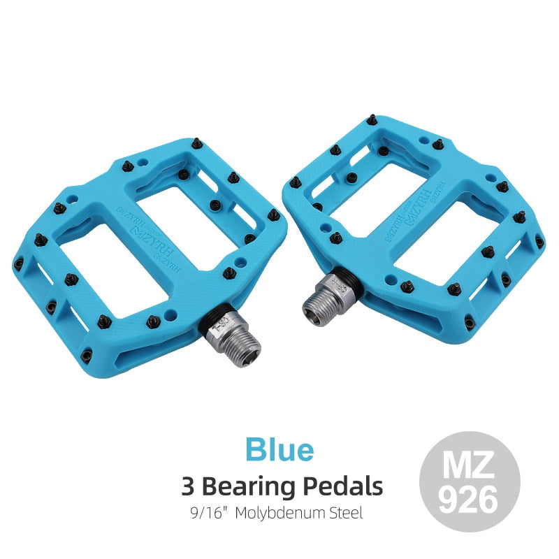 MZYRH Ultralight Seal Bearings Bicycle Bike Pedals Cycling Nylon Road bmx Mtb Pedals Flat Platform Bicycle Parts Accessories