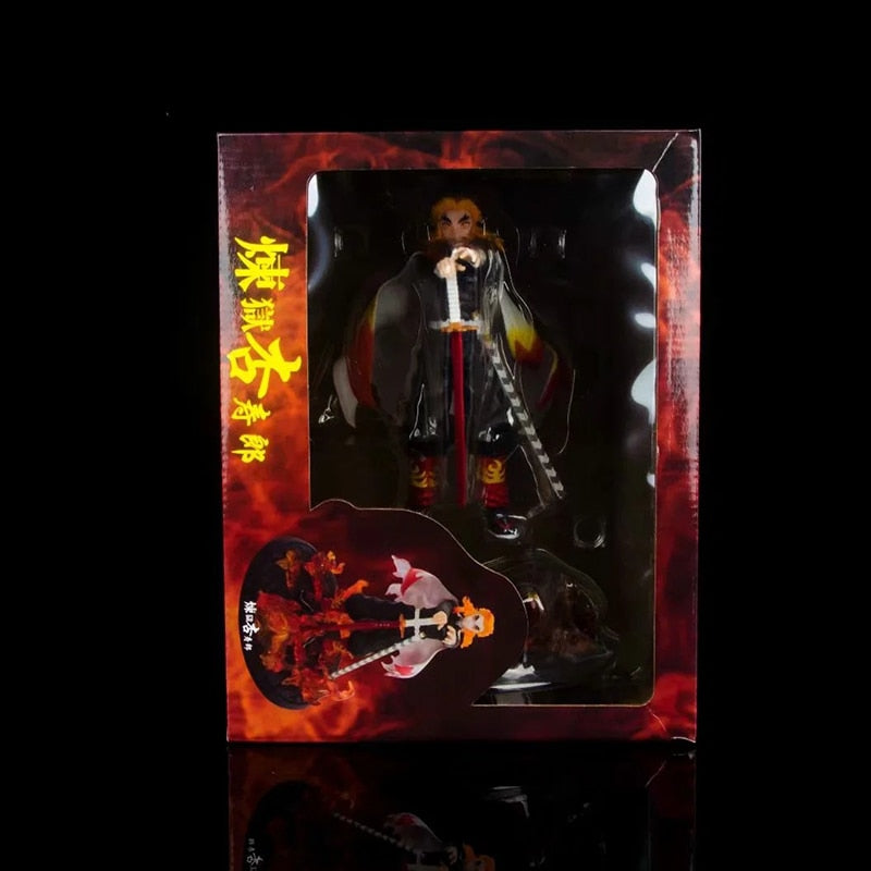 25cm Demon Slayer Rengoku Kyoujurou Action Figures Toys GK Anime Kimetsu No Yaiba PVC Model Figurine Toy Dolls