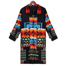 2020 Coat Women Jackets Winter Warm Long Sleeve Color Block Retro Floral Print Coat Outerwear Women&