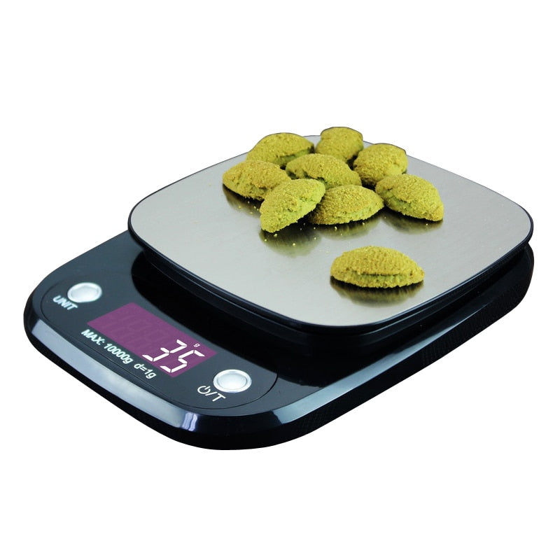 10kg /1g LCD Backlight Digital Kitchen Scale Stainless Steel Electronic Scales Cooking Food Balance Measuring Weight