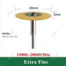 AZDENT Dental (HP) 26mm Rubber Diamond Polish Wheels for Zirconia Porcelain PFM Emaxs Dental Lab Polisher Wheel Disc