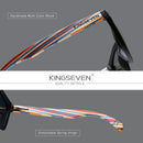 KINGSEVEN Original Design Multi Color Wood Sunglasses Men 2020 Handmade Luxury Fashion Women Mirror Sun Glasses Oculos de sol