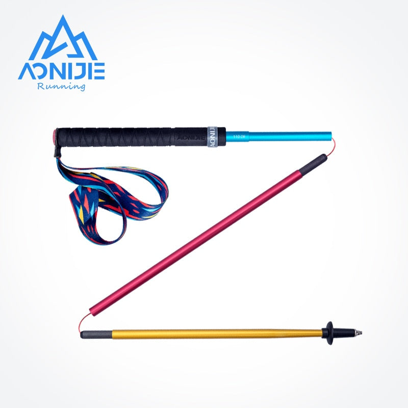 AONIJIE E4201 Z-Pole Plegable Ultraligero Bloqueo Rápido Bastones de Trekking Senderismo Carrera de Bastones Correr Bastón Fibra de Carbono