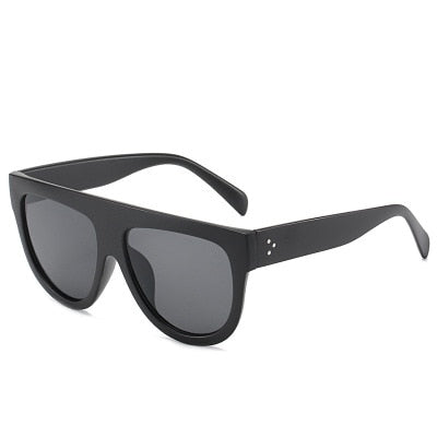 Übergroße Damen-Sonnenbrille 2022 Schildform Luxy Design Big Frame Rivet Shades Sonnenbrille Damen UV400 Sonnenbrille Zonnebril Damen