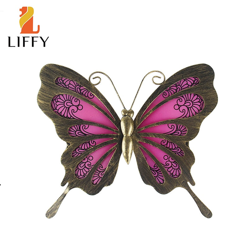 Garden Butterfly Wall Artwork for Home and Outdoor Decorations Statues Miniatures Sculptures of Yard