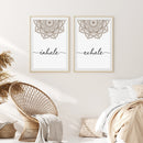 Bohemian Exhale Inhale Mandala Mindfulness Zen Wall Art Print Poster Picture Canvas Painting Yoga Room Living Room Home Decor