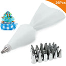 8/26pcs/set Silicone Pastry Bag Kitchen Accessories DIY Icing Piping Cream Pastry Bag With 6 Nozzle Sets Cake Decorating Tools