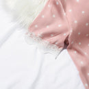 Lisacmvpnel Srping New Crown Print Women Pyjamas Lace Sweet Short Sleeve Suit Pajamas Summer Satin Chiffon Soft Touch Sleepwear