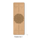 Natural Cork TPE Yoga Mat For Fitness Sports Mats Pilates Exercise Non-Slip Yoga Mat With Position Body Line Training Pad 183*61