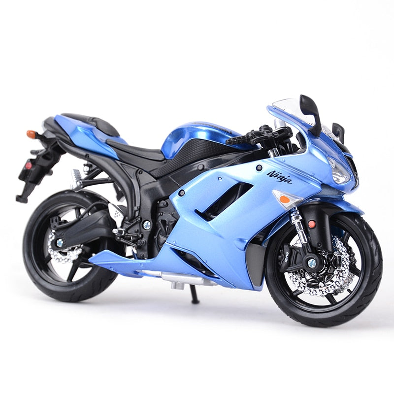 Maisto 1:12 Kawasaki Ninja ZX-6R Blue Die Cast Vehicles Collectible Hobbies Motorcycle Model Toys