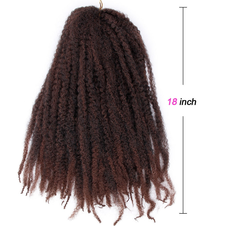 Black Star 18 Zoll Marley Braids Twist Crochet Braiding Hair Burgund Synthetische Afro Kinky Curly Marley Braids Haarverlängerungen