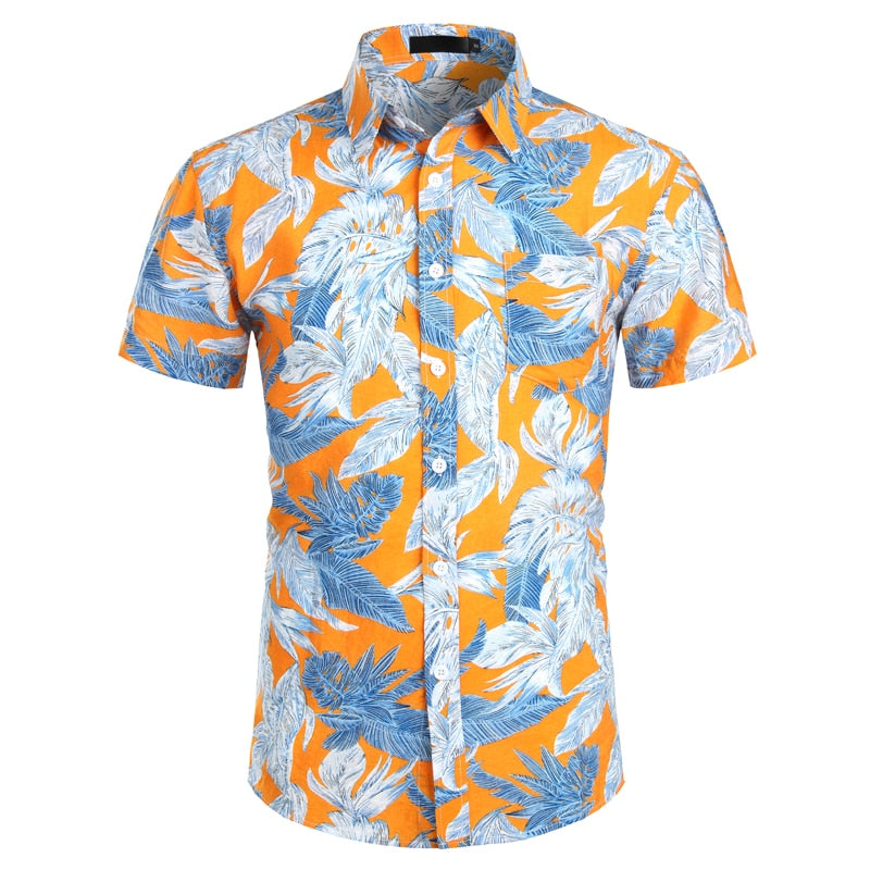 Camisas hawaianas para hombre Tropical Pink Floral Beach Shirt Verano de manga corta Ropa de vacaciones Casual Hawaii Shirt Men EE. UU. Tamaño XXL