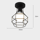 Nordic Loft Retro Iron Cage Hanging Light Modern Light Fixture American barn Industrial Vintage Kitchen Pendant Lamps Chandelier