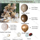Retro Coffee Matte White Balloons Garland Arch Kit Boho Hochzeit Dekoration Geschlecht offenbaren Geburtstag Baby Shower Decor Zubehör