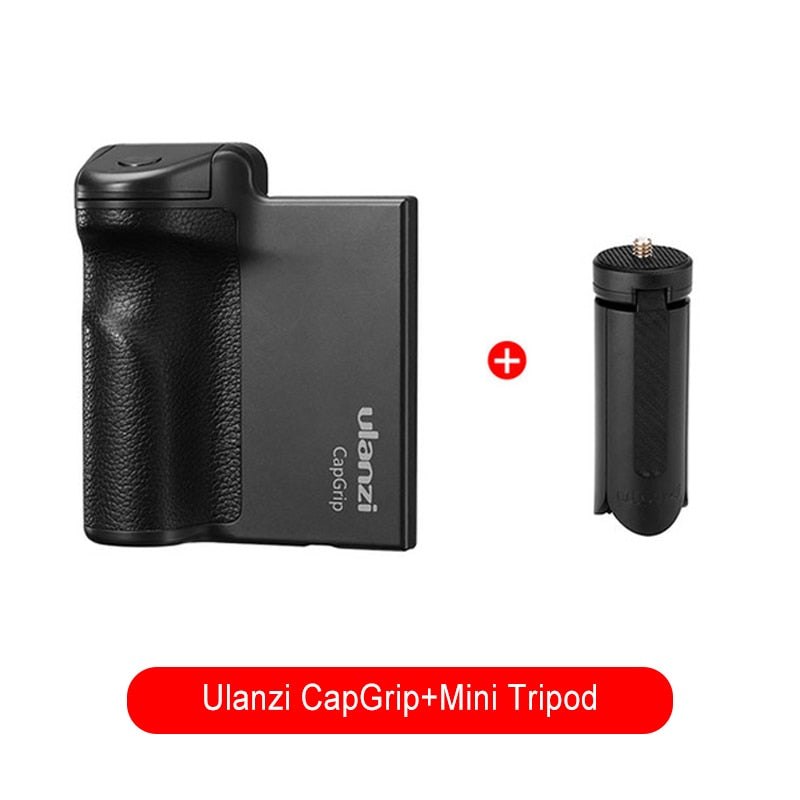 Ulanzi CapGrip inalámbrico Bluetooth Smartphone 1/4 tornillo Selfie Booster mango agarre teléfono estabilizador soporte obturador liberación