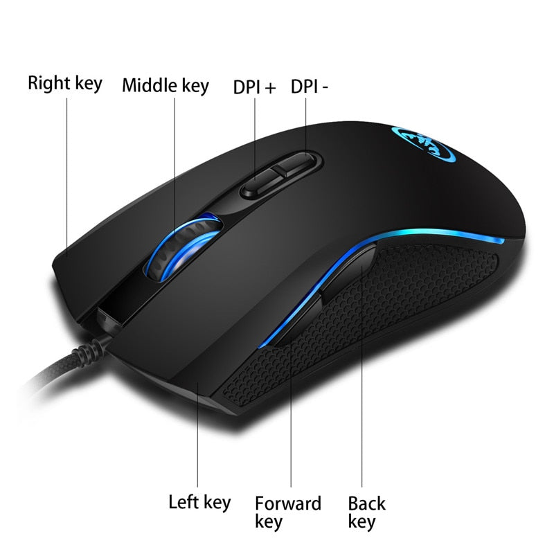 High Quality optical professional gaming mouse gamer mice wired 3200DPI RGB LED backlit For LOL CS Computer Laptop PC