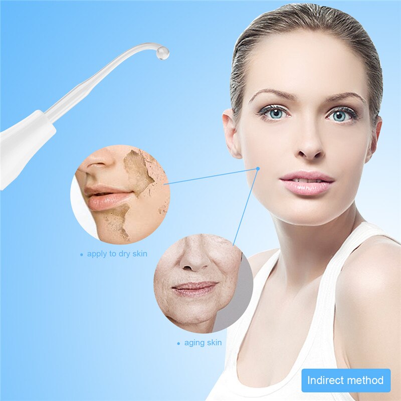 CkeyiN Electrodo de alta frecuencia Tubo de vidrio Máquina facial Eliminador de manchas Tratamiento para el acné Cuidado de la piel Spa Elimina las arrugas Masajeador