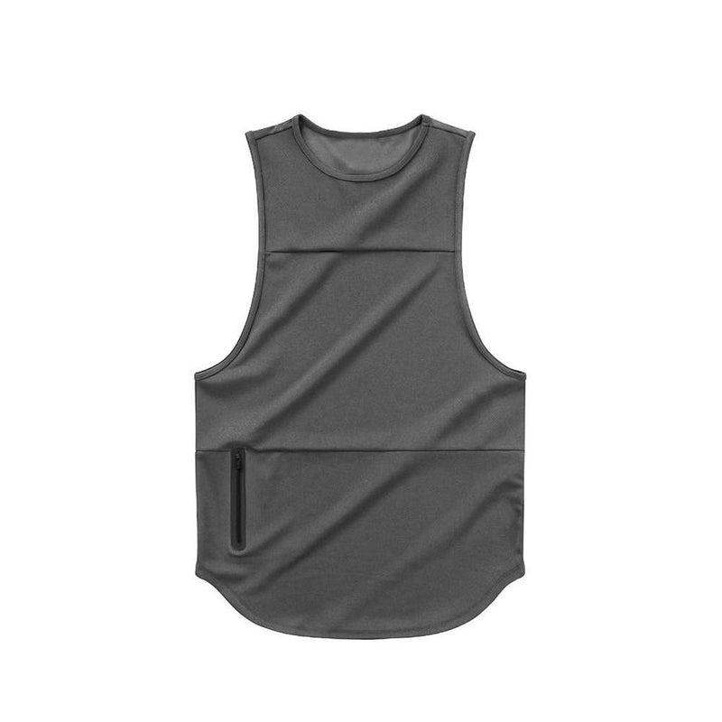 Men Zipper Sleeveless Vest Summer Breathable quick-drying Male Tight Gyms Clothes Bodybuilding Undershirt Fitness Tank Tops