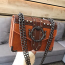 European Fashion Female Square Bag 2020 New Quality PU Leather Women&