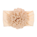 Nishine suave estiramiento satén Rosa flor bebé diadema nudo recién nacido ancho Nylon diademas turbante niñas sombreros niños foto Props