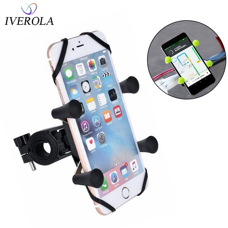 Univerola Bike Phone Mount for Motorcycle&amp;Bike Handlebars X-Clip Stand GPS Mount Bracket, Adjustable, Fits For iPhone 11/11 Pro