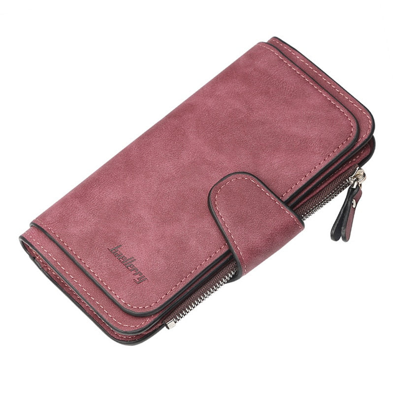 2022 Women Wallets Name Engrave Fashion Long Leather Top Quality Card Holder Classic Female Purse  Zipper  Wallet For Women