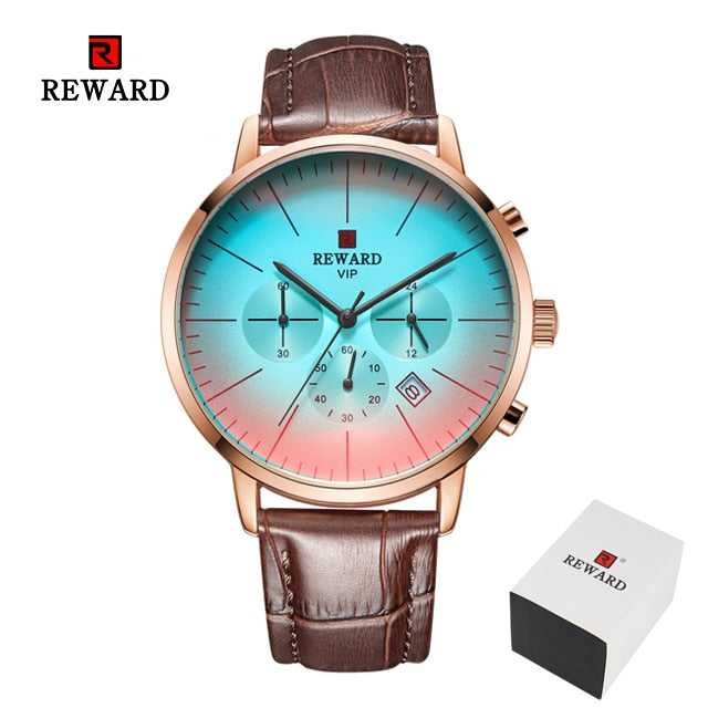 2022 New Fashion Color Bright Glass Watch Men Top Luxury Brand Chronograph Men&