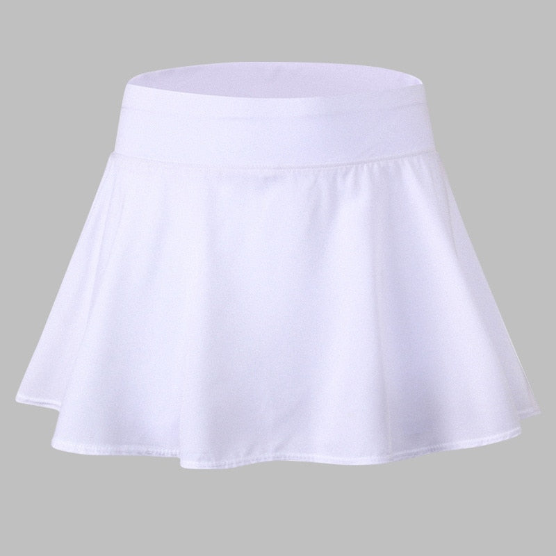 Falda corta para mujer con bolsillos Vestido de cintura alta Falda Pantalones cortos Calzoncillos para bádminton Tenis Uniforme deportivo Ropa de golf para niña