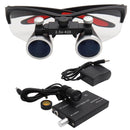 Dental Loupes Dental Magnifier Dental Lab Medical Loupes Magnification Binocular 2.5/3.5x420 Headlight Headlamp 5W Set Metal Box