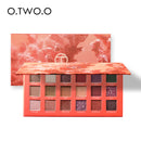 O.TWO.O Eye Shadow Matte Shimmer Pigment Powder 18 Colors Long Lasting Makeup Brown Purple Eyeshadow Make Up Palette New Arrival