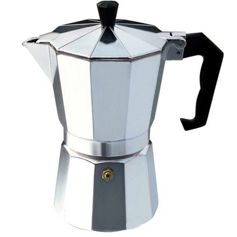 Aluminum Coffee Maker Durable Moka Cafeteira Expresso Percolator Pot Practical Moka Coffee Pot 50/100/150/300/450/600ml